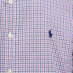 Pre Owned Ralph Lauren Kids Purple Checks Cotton Long Sleeve Shirt 14/16 Yrs 