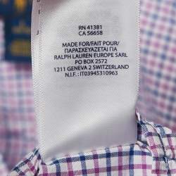 Pre Owned Ralph Lauren Kids Purple Checks Cotton Long Sleeve Shirt 14/16 Yrs 