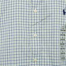 Pre Owned Ralph Lauren Kids Green Check Cotton Long Sleeve Shirt 14/16 Yrs 