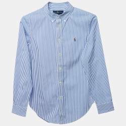 Pre Owned Ralph Lauren Kids Blue Check Cotton Long Sleeve Shirt 14/16 Yrs