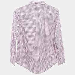 Pre Owned Ralph Lauren Kids Pink/Blue Check Cotton Long Sleeve Shirt 14-16 Yrs