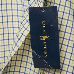 Pre Owned Ralph Lauren Kids Yellow/Blue Check Cotton Long Sleeve Shirt 14/16 Yrs 