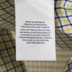 Pre Owned Ralph Lauren Kids Yellow/Blue Check Cotton Long Sleeve Shirt 14/16 Yrs 