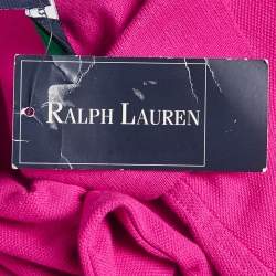 مملوكة مسبقًا Ralph Lauren Kids Preppy Pink Cotton Pique Long Sleeve Polo T-Shirt 6 Yrs 