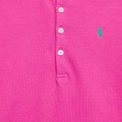 مملوكة مسبقًا Ralph Lauren Kids Preppy Pink Cotton Pique Long Sleeve Polo T-Shirt 6 Yrs 
