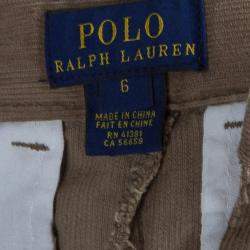 Polo By Ralph Lauren Brown Corduroy Trousers 6 Yrs