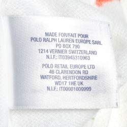 Pre Owned Ralph Lauren Kids White Logo Embroidered Cotton T-Shirt 6 Yrs
