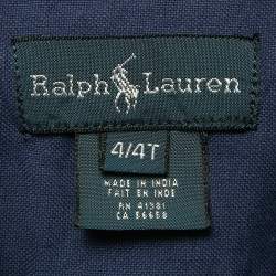 Pre Owned Ralph Lauren Kids Blue Cotton Button Down Shirt 4 Yrs