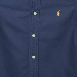 Pre Owned Ralph Lauren Kids Blue Cotton Button Down Shirt 4 Yrs