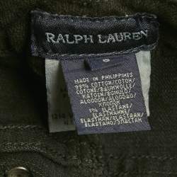 Pre Owned Ralph Lauren Black Denim Skinny Jeans 8 Yrs Waist 23"