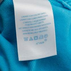 Pre Owned Ralph Lauren Kids Blue Embroidered Cotton Polo T-Shirt 3M