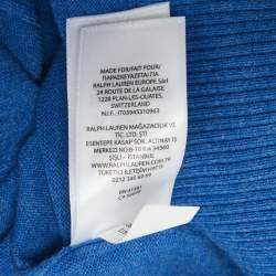 Pre Owned سترة رالف لورين للأطفال صوف ياقة V زرقاء 4 سنوات