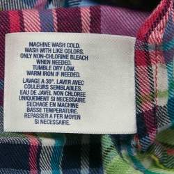 Ralph Lauren Pink/Blue Checks Cotton Ruffled Tunic Top 6 Yrs 