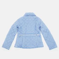 Pre Owned Ralph Lauren Kids Blue Gingham Quilted Jacket S/7 Yrs