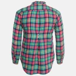Pre Owned Ralph Lauren Kids Pink Checks Cotton Tunic 12Yrs