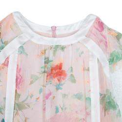 Roberto Cavalli Angels Multicolor Floral Print Silk Dress 6 Yrs