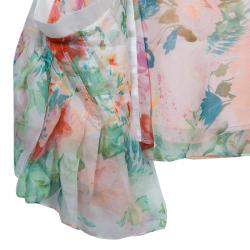 Roberto Cavalli Angels Multicolor Floral Print Silk Dress 10 Yrs 