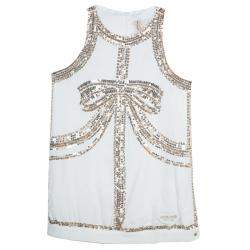 Roberto Cavalli Angels White Sequin Embellished Sleeveless Dress 14 Yrs 