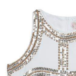 Roberto Cavalli Angels White Sequin Embellished Sleeveless Dress 14 Yrs 