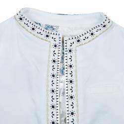 Roberto Cavalli Angels White Leather-Trim Jacket 8 Yrs 
