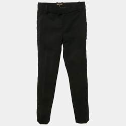 Roberto Cavalli Kids Black Wool Side Satin Trimmed Trousers 10 Yrs