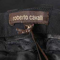 Roberto Cavalli Kids Black Wool Side Satin Trimmed Trousers 10 Yrs