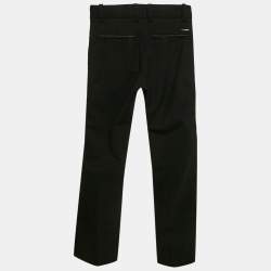 Roberto Cavalli Kids Black Wool Gabardine Side Trimmed Pants 8 Yrs