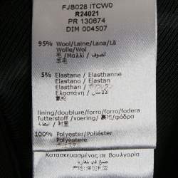 Roberto Cavalli Kids Black Wool Gabardine Side Trimmed Pants 8 Yrs