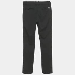 مملوكة مسبقًا بنطلون رسمي من الصوف بلون أسود لصبيان روبرتو كافالي قياس صغير