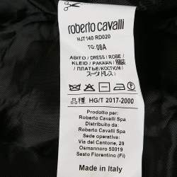 Roberto Cavalli Kids Multicolor Printed Satin and Knit Dress 8 Yrs