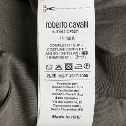 Roberto Cavalli Junior Grey Logo Embroidery Cotton Knit Joggers 8 Yrs