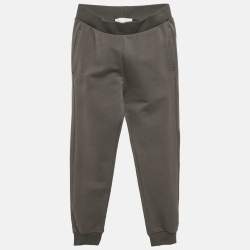 Roberto Cavalli Junior Grey Logo Embroidery Cotton Knit Joggers 8 Yrs