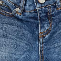 Pre Owned Roberto Cavalli kids Blue Faded Denim Jeans 2 Yrs