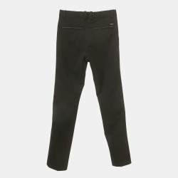 Pre Owned Roberto Cavalli Kids Black Wool Satin Side Band Trousers 10 Years 