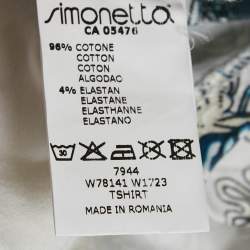 Pre Owned Roberto Cavalli White Jelly Fish Print Jersey T-Shirt 10Yrs 