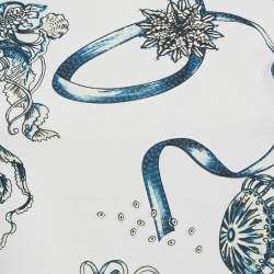 Pre Owned Roberto Cavalli White Jelly Fish Print Jersey T-Shirt 10Yrs 