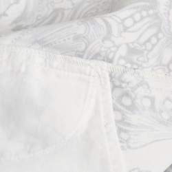 Pre Owned Roberto Cavalli Kids White Printed Cotton Short 10-12 Yrs 