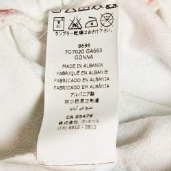 Pre Owned Roberto Cavalli Kids White Printed Cotton Drawstring Skirt 6 Yrs 