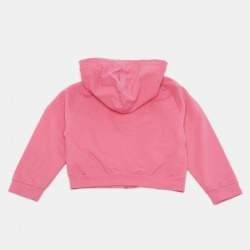 مملوكة مسبقًا Roberto Cavalli Kids Pink Cotton Zip-Up Jacket 3Yrs