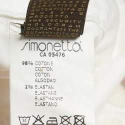 Pre Owned طقم روبرتو كافالي للأطفال جيرسي أبيض مزين بالترتر كبير (12/14 سنة)