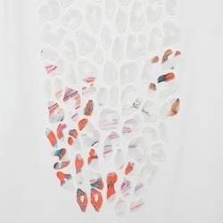 Pre Owned طقم روبرتو كافالي للأطفال جيرسي أبيض مزين بالترتر كبير (12/14 سنة)