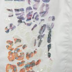 Pre Owned طقم روبرتو كافالي للأطفال جيرسي أبيض مزين بالترتر كبير (12/14 سنة)