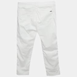 Pre Owned طقم روبرتو كافالي للأطفال جيرسي أبيض مزين بالترتر كبير (12/14 سنة)