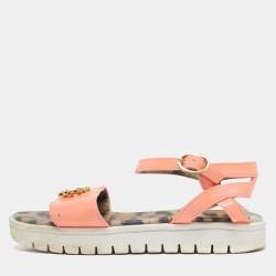 Pre Owned Roberto Cavalli Size 27 Pink Patent Leather Ankle Strap Sandals