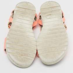 Pre Owned Roberto Cavalli Size 27 Pink Patent Leather Ankle Strap Sandals