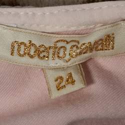 Pre Owned Roberto Cavalli Brown Leopard Jersey Dress 24M