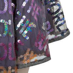 Roma e Tosca Multicolor Sequin Embellished Skirt 10 Yrs