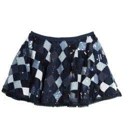 Roma e Tosca Navy Blue Sequin Embellished Skirt 12 Yrs 