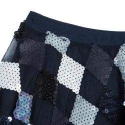 Roma e Tosca Navy Blue Sequin Embellished Skirt 12 Yrs