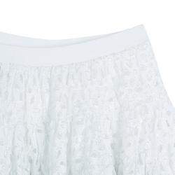 Roma e Tosca White Eyelet Embroidered Tiered Skirt 12 Yrs